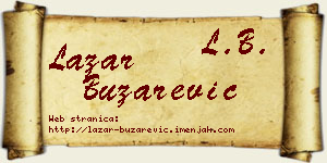 Lazar Buzarević vizit kartica